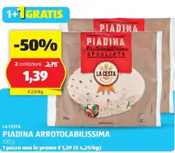 ALDI La cesta piadina arrotolabilissima offerta