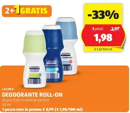 ALDI Lacura deodorante roll-on offerta