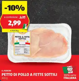 ALDI Il podere petto di pollo a fette sottili offerta