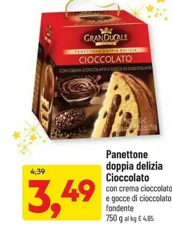 DPiù Panettone doppia delizia cioccolato 750 g offerta