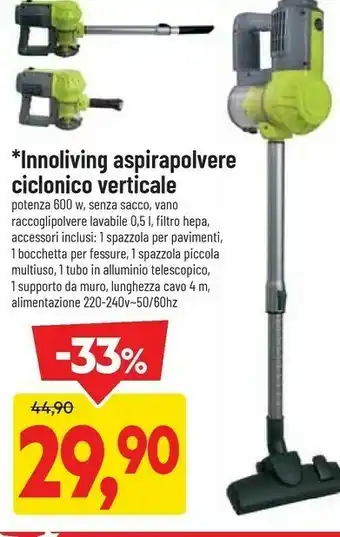 Aspirapolvere ciclonico verticale