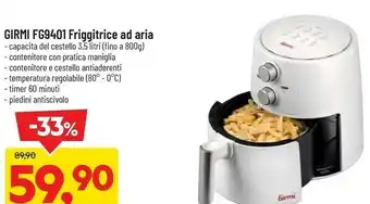 DPiù Fg9401 friggitrice ad aria offerta