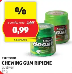Excitemint chewing gum ripiene