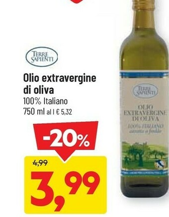 DPiù Olio extra vergine di oliva 750 g(ml) offerta
