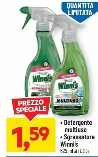 DPiù Winni's - detergente multiuso - sgrassatore 625 ml offerta