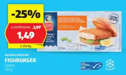 ALDI Golden seafood fishburger offerta