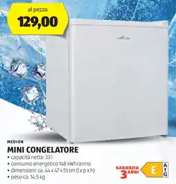 ALDI Medion mini congelatore offerta