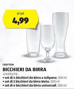ALDI Crofton bicchieri da birra offerta