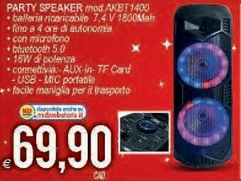 MD Discount Party speaker offerta