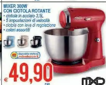 MD Discount Mixer 300w con ciotola rotante offerta