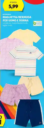 ALDI Aldimania maglietta/bermuda per uomo e donna offerta