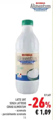 Conad Superstore Latte uht senza lattosio CONAD ALIMENTUM offerta