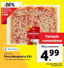 Lidl Chef Select Pizza Margherita XXL offerta