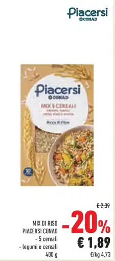 Conad Superstore Mix di riso PIACERSI CONAD offerta