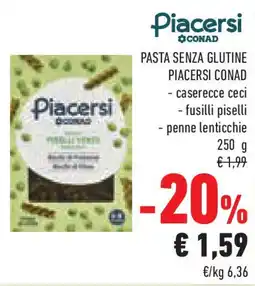 Conad Superstore Pasta senza glutine PIACERSI CONAD offerta