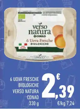 Conad Superstore 6 uova fresche biologiche VERSO NATURA CONAD offerta