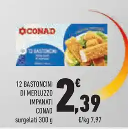 Conad Superstore 12 bastoncini di merluzzo impanati CONAD offerta