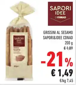 Conad Superstore Grissini al sesamo SAPORI&IDEE CONAD offerta
