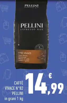 Conad Superstore Caffè vivace n°82 PELLINI in grani offerta