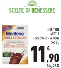 Conad Superstore MERITENE NESTLÈ - cioccolato - vaniglia offerta