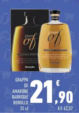 Conad Superstore Grappa of amarone barrique bonollo offerta
