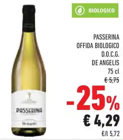 Conad Superstore Passerina offida biologico d.o.c.g. DE ANGELIS offerta