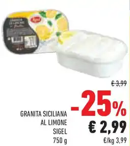 Conad Superstore Granita siciliana al limone SIGEL offerta