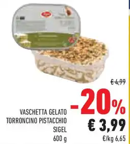 Conad Superstore Vaschetta gelato torroncino pistacchio SIGEL offerta