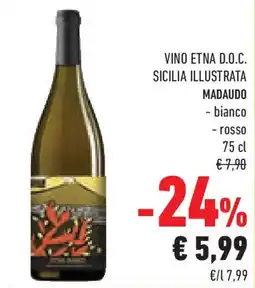 Conad Superstore Vino etna d.o.c. sicilia illustrata MADAUDO offerta