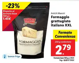 Lidl Antichi Maestri Formaggio grattugiato italiano XXL offerta