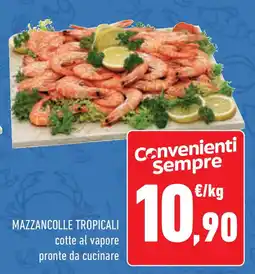 Conad Superstore Mazzancolle tropicali cotte al vapore pronte da cucinare offerta