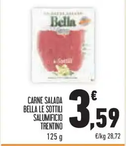 Conad Superstore Carne salada bella le sottili salumificio trentino offerta