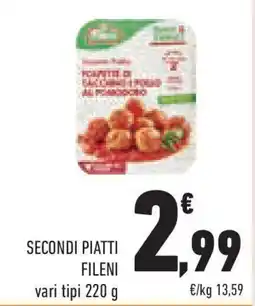 Conad Superstore Secondi piatti fileni vari tipi offerta