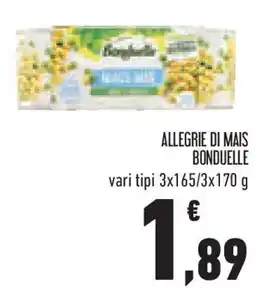 Conad Superstore Allegrie di mais bonduelle offerta