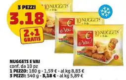 PENNY Nuggets e vai conf. da 10 pz 3 pezzi offerta