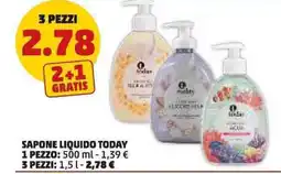 PENNY Sapone liquido today 3 pezzi offerta