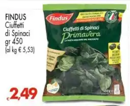 Despar FINDUS Ciuffetti di Spinaci offerta