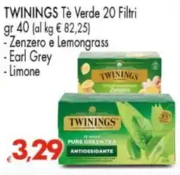Despar TWININGS Tè Verde 20 Filtri offerta