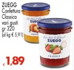 Despar ZUEGG Confettura Classica vari gusti offerta