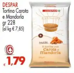 Despar DESPAR Tortina Carota e Mandorla offerta