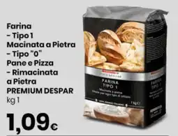 Despar Farina - Tipo 1 Macinata a Pietra - Tipo "0" Pane e Pizza - Rimacinata a Pietra PREMIUM DESPAR offerta