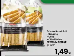 Despar Grissini Arrotolati - Sesamo - Olive - Olio di Oliva PREMIUM DESPAR offerta