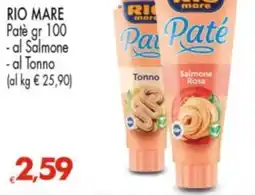 Despar RIO MARE Patè - al Salmone -al Tonno offerta