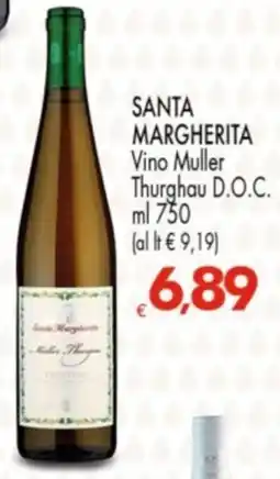 Despar SANTA MARGHERITA Vino Muller Thurghau D.O.C. offerta