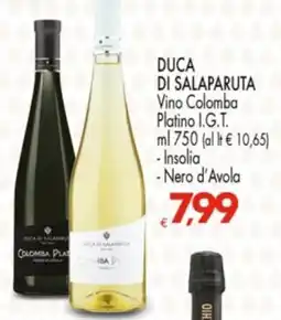 Despar DUCA DI SALAPARUTA Vino Colomba Platino I.G.T. offerta