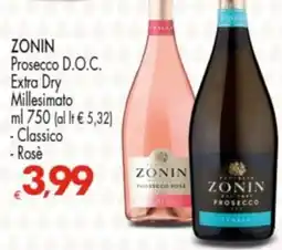 Despar ZONIN Prosecco D.O.C. Extra Dry Millesimato offerta