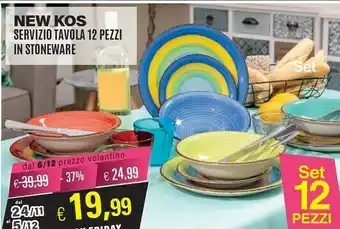 Satur New kos servizio tavola 12 pezzi offerta
