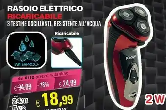 Satur Rasoio elettrico ricaricabile offerta