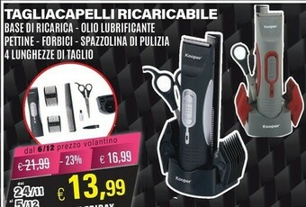 Tagliacapelli ricaricabile