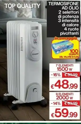 Satur Termosifone ad olio 7 elementi 1500 w offerta